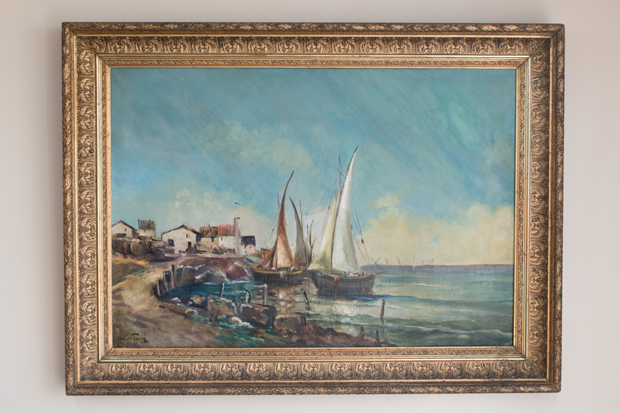 油絵「Petit port de pêche」